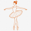 Elegant Dancer in a Classical Pose A solo female dancer in a classical ballet pose, dressed in a tutu and ballet shoes.