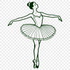 Elegant Dancer in Tutu Pose A young ballerina in a tutu poses en pointe on a stage, conveying elegance and poise.