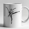 Free Vector Ballerina Image A young ballerina in a tutu stands en pointe on one leg, with the other foot extended behind her.