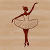 Stylized Ballet Dancer Illustration A stylized illustration of a ballet dancer in a traditional tutu and pointe shoes.