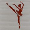 Beautiful Young Dancer En Pointe A young ballerina in a tutu, standing en pointe with her arms extended.