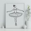 Illustration of a ballerina in dance pose, created as a vector graphic.