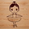 Stylized Ballerina Silhouette A young ballerina in motion, depicted in a stylized vector format suitable for various design applications.