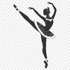 Beautiful Dance Vector Art Illustrated ballerina in a classic dance pose, created as a vector graphic for various design uses.