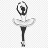Beautiful Ballerina Silhouette A young ballerina standing in a ballet pose, wearing a tutu and ballet shoes.