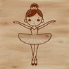 Beautiful Ballerina in Motion A stylized illustration of a ballerina in mid-pirouette, ready for vector art or cutting machine designs.