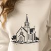 Classic Christian Sanctuary Icon A simple illustration of a Baptist church with a classic design.