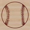 Simple Baseball Design Clip Art SVG A high-quality digital illustration of a baseball, suitable for vector graphics and cutting machines.