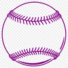 An illustration of a baseball with stitched seams and a textured surface.