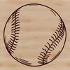 Baseball Illustration with Texture and Details A high-quality illustration of a baseball with stitching and seams.
