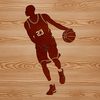 Man Holding a Basketball Isolated Vector An isolated graphic of a man holding a basketball in front of him.
