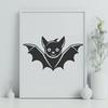 Beautiful Bat In SVG, PNG, PDF And DXF File Formats - Free