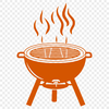 Outdoor BBQ Illustration A vector illustration of a barbecue setup with grill and cooking utensils.