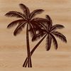 Vector Palm Tree Graphic A stylized illustration of palm trees, suitable for various design projects.