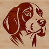 Cute Beagle Portrait SVG Illustration A detailed illustration of a beagle's head, suitable for vector design and commercial use.