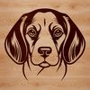 Small Breed Delight An SVG graphic of a small dog breed, the Beagle, ideal for digital designs and crafts.