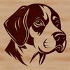 Beagle Clip Art A vector illustration of a Beagle's head, designed as clip art for various uses.