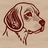 Beagle Breed Illustration An SVG vector graphic of a dog breed known as the beagle, suitable for various design applications.