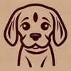 Cute Beagle Vector Clip Art A small to medium-sized dog with floppy ears and a wagging tail, identified as a beagle.
