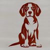 Adorable Sitting Dog Illustration A sitting beagle dog with a friendly expression, suitable for vector art and clipart designs.