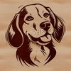 Cute Vector Illustration of a Beagle's Face A detailed illustration of a Beagle's head, created in vector format.