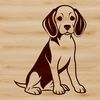 Beagle Breed Illustration in Vector Format A sitting beagle dog breed illustration created as vector art.