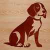 Cute Sitting Dog Clipart A graphic representation of a seated beagle animal as a digital clip art design.