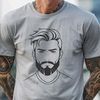 Simple Line Drawing Male Figure SVG A simple line drawing of a bearded male figure.