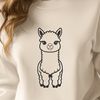 Whimsical Andean Friend Illustration Alpaca illustration designed as a vector graphic suitable for cutting machines and digital design.