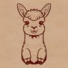 Friendly Alpaca in a Green Meadow A digital illustration of a friendly alpaca standing in a green meadow.
