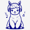 Adorable Andean Camels A South American camelid animal with a long neck and soft fur, suitable for vector design.