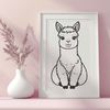 Adorable Andean companion with soft fur and playful ears. A South American camelid with soft fur and banana-shaped ears, often domesticated for its wool and gentle nature.