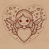 Illustrated angel design in vector format.