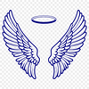 Free Vector Halo Design Clip Art A pair of angel wings in vector design with a halo.