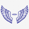 Beautiful Winged Angel Clip Art Angel Wings clip art design created as a vector SVG file.
