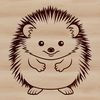 Small Mammal Vector Illustration A vector illustration of a small mammal with sharp quills covering its back.