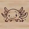 Beautiful Axolotl Illustration A detailed illustration of a salamander's head, specifically an axolotl, with a focus on its unique features.