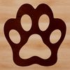 Customizable Vector Paw Art Images Vector graphic design featuring individual animal paws with distinct textures and patterns.