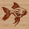 Vibrant Goldfish Illustration for Clip Art A digital illustration of a goldfish, suitable for personal or commercial use as clip art.