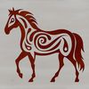 Equine Portrait in Vector Style A detailed SVG illustration of a horse's head with bold lines and simple shapes.