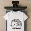 Vector Hedgehog Face Design A detailed illustration of a hedgehog's face, suitable for vector design and cutting machine projects.