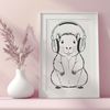 Cute Capybara Design An illustration of a rodent with large teeth and webbed feet.