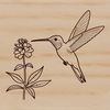 Floral Perch Bird Icon A colorful hummingbird perched on a flower, showcasing its iridescent feathers.