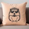 A small, spiny mammal, dressed in sunglasses, depicted as a vector graphic.
