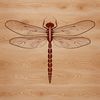 Intricate Dragonfly Vector Design An SVG representation of a dragonfly with intricate details and design.