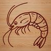 Digital Shrimp Illustration A digital representation of a shrimp, suitable for various design applications.