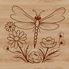 Close-up illustration of a dragonfly with intricate details, suitable for vector art projects.