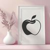 Vector Apple Graphic Design Element Illustrative representation of a red apple with stem.