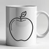 Simple Apple Clip Art Image A simple illustration of a red apple with leaves.