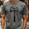 Traditional Axe Head Vector Illustration A detailed illustration of a traditional axe head and handle, suitable for vector art designs.